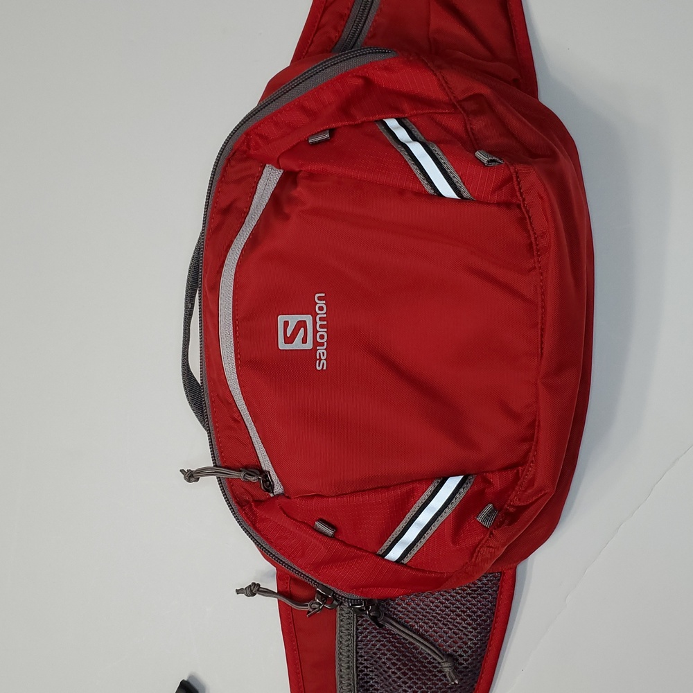 Salomon Red and Gray Belt Bag with Reflective Details NWOT
